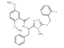 N-(1-{5-[(2-fluorobenzyl)thio]-4-methyl-4H-1,2,4-triazol-3-yl}-2-phenylethyl)-2,5-dimethoxybenzamide