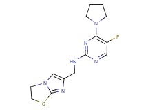 N-(2,3-dihydroimidazo[2,1-b][1,3]thiazol-6-ylmethyl)-5-fluoro-4-pyrrolidin-1-ylpyrimidin-2-amine