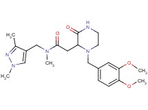 2-[1-(3,4-dimethoxybenzyl)-3-oxo-2-piperazinyl]-N-[(1,3-dimethyl-1H-pyrazol-4-yl)methyl]-N-methylacetamide