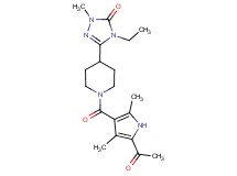 5-{1-[(5-acetyl-2,4-dimethyl-1H-pyrrol-3-yl)carbonyl]piperidin-4-yl}-4-ethyl-2-methyl-2,4-dihydro-3H-1,2,4-triazol-3-one