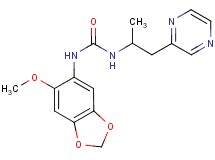 N-(6-methoxy-1,3-benzodioxol-5-yl)-N'-(1-methyl-2-pyrazin-2-ylethyl)urea