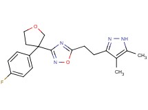 5-[2-(4,5-dimethyl-1H-pyrazol-3-yl)ethyl]-3-[3-(4-fluorophenyl)tetrahydrofuran-3-yl]-1,2,4-oxadiazole