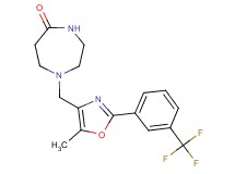 1-({5-methyl-2-[3-(trifluoromethyl)phenyl]-1,3-oxazol-4-yl}methyl)-1,4-diazepan-5-one