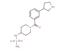 N-{1-[3-(3-pyrrolidinyl)benzoyl]-4-piperidinyl}methanesulfonamide hydrochloride