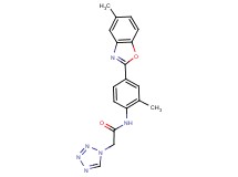 N-[2-methyl-4-(5-methyl-1,3-benzoxazol-2-yl)phenyl]-2-(1H-tetrazol-1-yl)acetamide