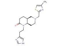(4aS*,8aR*)-1-[2-(1H-imidazol-4-yl)ethyl]-6-[(4-methyl-1,3-thiazol-2-yl)methyl]octahydro-1,6-naphthyridin-2(1H)-one