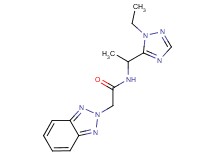 2-(2H-1,2,3-benzotriazol-2-yl)-N-[1-(1-ethyl-1H-1,2,4-triazol-5-yl)ethyl]acetamide