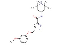 5-[(3-methoxyphenoxy)methyl]-N-(2,2,6,6-tetramethylpiperidin-4-yl)-1H-pyrazole-3-carboxamide