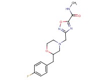 3-{[2-(4-fluorobenzyl)-4-morpholinyl]methyl}-N-methyl-1,2,4-oxadiazole-5-carboxamide