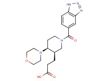 3-[(3R*,4S*)-1-(1H-1,2,3-benzotriazol-5-ylcarbonyl)-4-morpholin-4-ylpiperidin-3-yl]propanoic acid