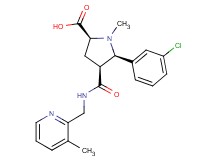(2S*,4S*,5R*)-5-(3-chlorophenyl)-1-methyl-4-({[(3-methylpyridin-2-yl)methyl]amino}carbonyl)pyrrolidine-2-carboxylic acid