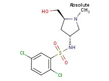 2,5-dichloro-N-[(3R,5S)-5-(hydroxymethyl)-1-methylpyrrolidin-3-yl]benzenesulfonamide