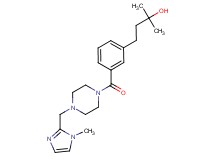 2-methyl-4-[3-({4-[(1-methyl-1H-imidazol-2-yl)methyl]-1-piperazinyl}carbonyl)phenyl]-2-butanol