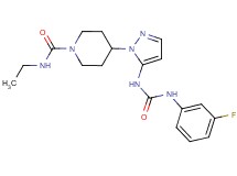 N-ethyl-4-[5-({[(3-fluorophenyl)amino]carbonyl}amino)-1H-pyrazol-1-yl]-1-piperidinecarboxamide
