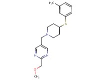 2-(methoxymethyl)-5-({4-[(3-methylphenyl)thio]-1-piperidinyl}methyl)pyrimidine