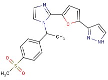 3-[5-(1-{1-[4-(methylsulfonyl)phenyl]ethyl}-1H-imidazol-2-yl)-2-furyl]-1H-pyrazole