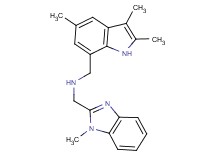 1-(1-methyl-1H-benzimidazol-2-yl)-N-[(2,3,5-trimethyl-1H-indol-7-yl)methyl]methanamine