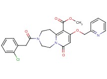 methyl 3-[(2-chlorophenyl)acetyl]-7-oxo-9-(2-pyridinylmethoxy)-1,2,3,4,5,7-hexahydropyrido[1,2-d][1,4]diazepine-10-carboxylate