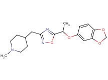 4-({5-[1-(1,3-benzodioxol-5-yloxy)ethyl]-1,2,4-oxadiazol-3-yl}methyl)-1-methylpiperidine