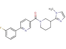 2-(3-fluorophenyl)-5-{[3-(1-methyl-1H-imidazol-2-yl)-1-piperidinyl]carbonyl}pyridine