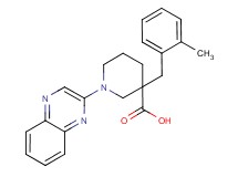 3-(2-methylbenzyl)-1-quinoxalin-2-ylpiperidine-3-carboxylic acid