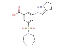 3-(azepan-1-ylsulfonyl)-5-(5,6-dihydrocyclopenta[c]pyrazol-2(4H)-yl)benzoic acid