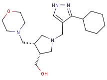 [(3R*,4S*)-1-[(3-cyclohexyl-1H-pyrazol-4-yl)methyl]-4-(morpholin-4-ylmethyl)pyrrolidin-3-yl]methanol