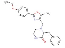 3-benzyl-4-{[2-(4-ethoxyphenyl)-5-methyl-1,3-oxazol-4-yl]methyl}-2-piperazinone