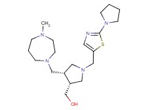{(3R*,4R*)-4-[(4-methyl-1,4-diazepan-1-yl)methyl]-1-[(2-pyrrolidin-1-yl-1,3-thiazol-5-yl)methyl]pyrrolidin-3-yl}methanol