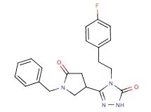 5-(1-benzyl-5-oxopyrrolidin-3-yl)-4-[2-(4-fluorophenyl)ethyl]-2,4-dihydro-3H-1,2,4-triazol-3-one