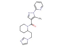 2-[4-({2-[2-(1H-imidazol-1-yl)ethyl]piperidin-1-yl}carbonyl)-5-methyl-1H-pyrazol-1-yl]pyridine
