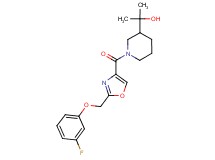 2-[1-({2-[(3-fluorophenoxy)methyl]-1,3-oxazol-4-yl}carbonyl)piperidin-3-yl]propan-2-ol