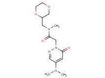 2-[4-(dimethylamino)-6-oxo-1(6H)-pyridazinyl]-N-(1,4-dioxan-2-ylmethyl)-N-methylacetamide