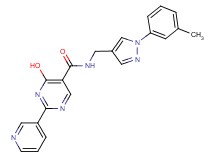 4-hydroxy-N-{[1-(3-methylphenyl)-1H-pyrazol-4-yl]methyl}-2-pyridin-3-ylpyrimidine-5-carboxamide