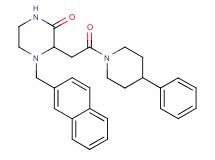 4-(2-naphthylmethyl)-3-[2-oxo-2-(4-phenyl-1-piperidinyl)ethyl]-2-piperazinone