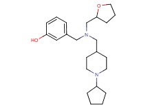 3-{[[(1-cyclopentyl-4-piperidinyl)methyl](tetrahydro-2-furanylmethyl)amino]methyl}phenol