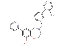 4-[(2'-methyl-3-biphenylyl)methyl]-7-(2-pyridinyl)-2,3,4,5-tetrahydro-1,4-benzoxazepin-9-ol
