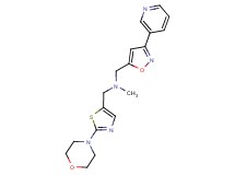 N-methyl-1-(2-morpholin-4-yl-1,3-thiazol-5-yl)-N-[(3-pyridin-3-ylisoxazol-5-yl)methyl]methanamine