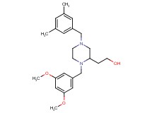 2-[1-(3,5-dimethoxybenzyl)-4-(3,5-dimethylbenzyl)-2-piperazinyl]ethanol