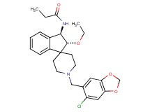 N-{(2R*,3R*)-1'-[(6-chloro-1,3-benzodioxol-5-yl)methyl]-2-ethoxy-2,3-dihydrospiro[indene-1,4'-piperidin]-3-yl}propanamide