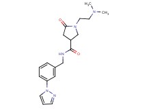 1-[2-(dimethylamino)ethyl]-5-oxo-N-[3-(1H-pyrazol-1-yl)benzyl]-3-pyrrolidinecarboxamide