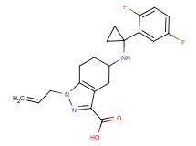 1-allyl-5-{[1-(2,5-difluorophenyl)cyclopropyl]amino}-4,5,6,7-tetrahydro-1H-indazole-3-carboxylic acid