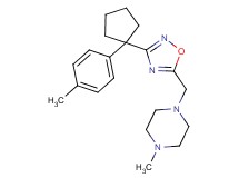 1-methyl-4-({3-[1-(4-methylphenyl)cyclopentyl]-1,2,4-oxadiazol-5-yl}methyl)piperazine