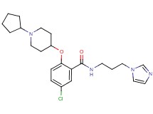 5-chloro-2-[(1-cyclopentyl-4-piperidinyl)oxy]-N-[3-(1H-imidazol-1-yl)propyl]benzamide