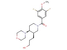 3-[(3R*,4S*)-1-(3,5-difluoro-4-methoxybenzoyl)-4-morpholin-4-ylpiperidin-3-yl]propan-1-ol