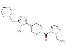 1-[(1-ethyl-1H-pyrazol-5-yl)carbonyl]-4-[4-methyl-5-(piperidin-1-ylmethyl)-4H-1,2,4-triazol-3-yl]piperidine