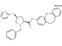 (4S)-1-benzyl-N-(10,11-dihydro-5H-dibenzo[b,f]azepin-3-yl)-4-(2-pyridinylthio)-L-prolinamide