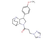(3R*,3aR*,7aR*)-3-(4-methoxyphenyl)-1-[3-(1H-1,2,4-triazol-1-yl)propanoyl]octahydro-4,7-ethanopyrrolo[3,2-b]pyridine