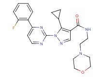 5-cyclopropyl-1-[4-(2-fluorophenyl)-2-pyrimidinyl]-N-[2-(4-morpholinyl)ethyl]-1H-pyrazole-4-carboxamide