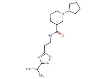 1-cyclopentyl-N-[2-(3-isopropyl-1,2,4-oxadiazol-5-yl)ethyl]-3-piperidinecarboxamide